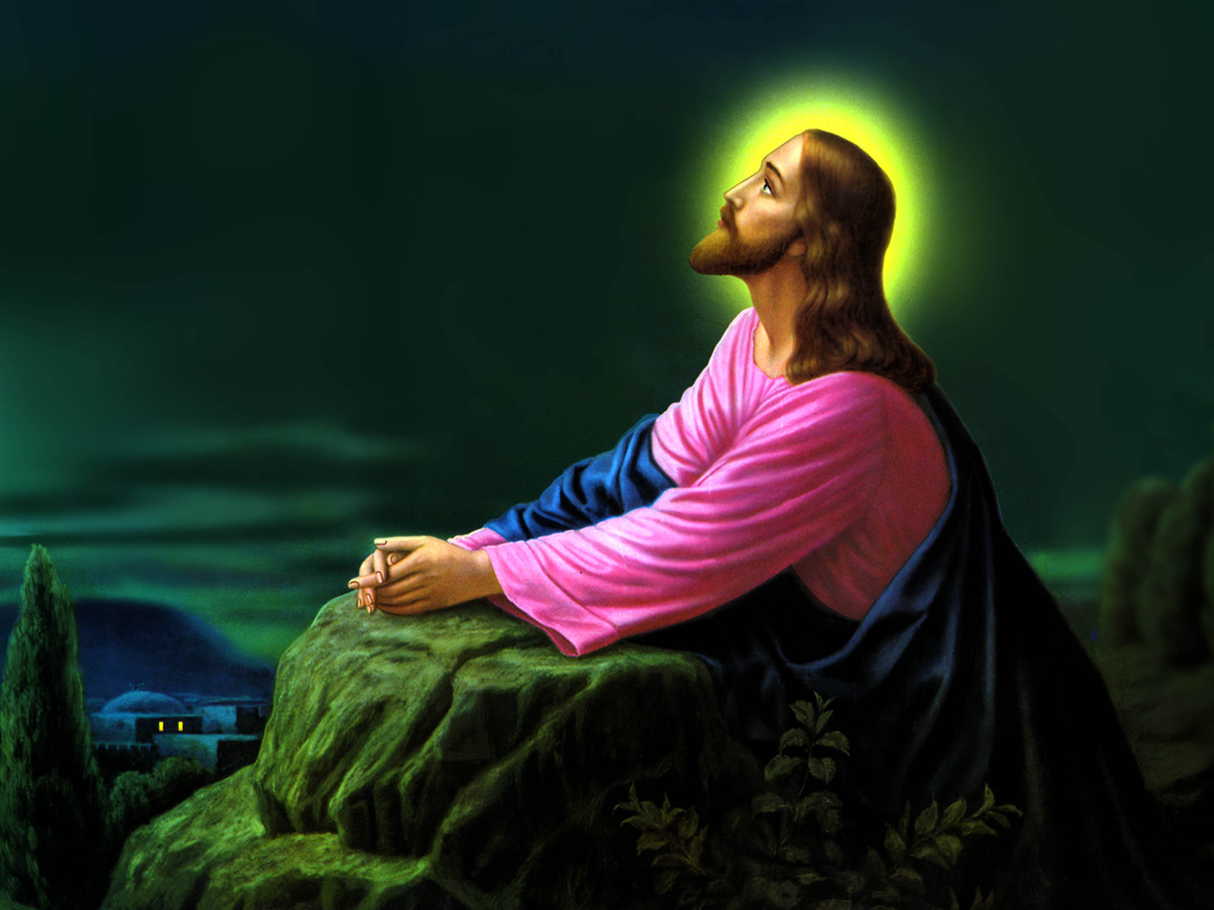 Resultado de imagen de Imagen catolica Jesus Orando a su Padre